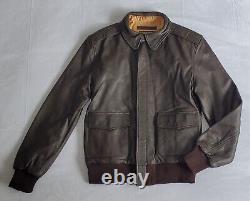 Nwot Us Army Air Force Type A-2 Brown Leather Bomber Jacket Men's Sz 40