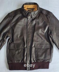 Nwot Us Army Air Force Type A-2 Brown Leather Bomber Jacket Men's Sz 42