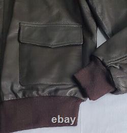 Nwot Us Army Air Force Type A-2 Brown Leather Bomber Jacket Men's Sz 42