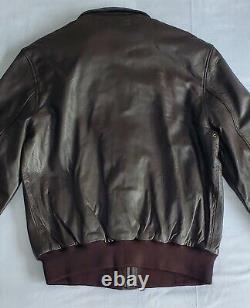 Nwot Us Army Air Force Type A-2 Brown Leather Bomber Jacket Men's Sz 42