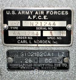 -OFFERS-WWII NORDEN BOMB-SIGHT AIRCRAFT GYROSCOPE Type M-7 U. S. Army Air Forces