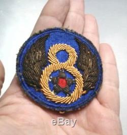 OLD WW 2 USAAF 8TH AIR FORCE THEATER MADE BULLION PATCH European American Army