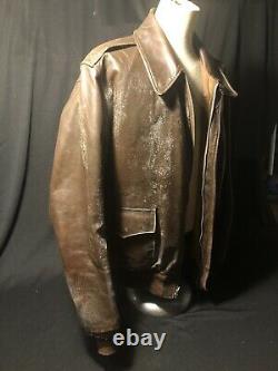 ORG WWII US Army Air Force Star Sportswear A-2 Leather Bomber Flight Jacket S 44