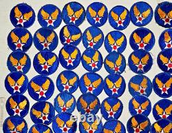 ORIGINAL LARGE GROUP LOT OF 120 WWII US Army Air Force HQ Military Patches #9