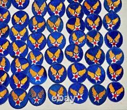 ORIGINAL LARGE GROUP LOT OF 120 WWII US Army Air Force HQ Military Patches #9