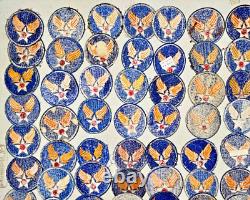 ORIGINAL LARGE GROUP LOT OF 120 WWII US Army Air Force HQ Military Patches #9