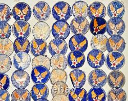 ORIGINAL LARGE GROUP LOT OF 120 WWII US Army Air Force HQ Military Patches #9