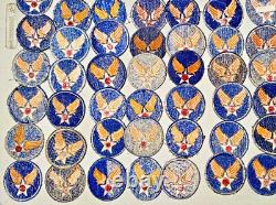 ORIGINAL LARGE GROUP LOT OF 120 WWII US Army Air Force HQ Military Patches #9
