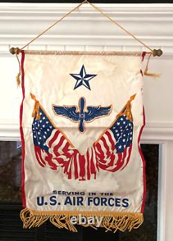 ORIGINAL WW2 U. S. ARMY AIR FORCES SON-IN-SERVICE WINDOW BANNER c1943