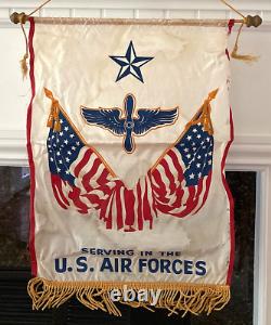 ORIGINAL WW2 U. S. ARMY AIR FORCES SON-IN-SERVICE WINDOW BANNER c1943