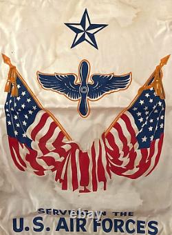 ORIGINAL WW2 U. S. ARMY AIR FORCES SON-IN-SERVICE WINDOW BANNER c1943