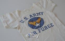 Original! 1940's WWII US Army AIR FORCE USAF T-shirt, white cotton, vintage