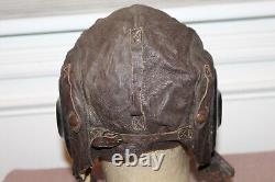 Original Early WW2 U. S. Army Air Forces Type A-11 Leather Flight Helmet, Ex-Lg