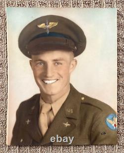 Original U. S. Army Air Forces Aviation Cadet Hand Colored Portrait Photograph