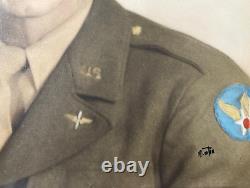 Original U. S. Army Air Forces Aviation Cadet Hand Colored Portrait Photograph