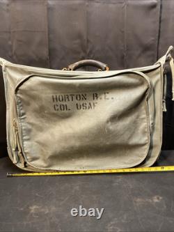 Original US Army Air Force B-4 Colonels Garment Bag Suitcase Good Shape