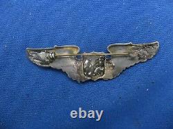 Original Us Military Sterling Silver Army Air Force Pilot Aviator Wings Pin