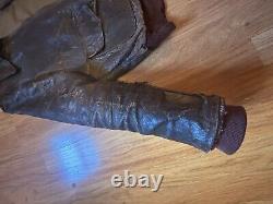 Original Vintage WW2 Army Air Force Type A-2 Leather Bomber Flight Jacket-Sz. 42