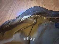 Original Vintage WW2 Army Air Force Type A-2 Leather Bomber Flight Jacket-Sz. 42