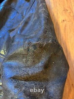 Original Vintage WW2 Army Air Force Type A-2 Leather Bomber Flight Jacket-Sz. 42