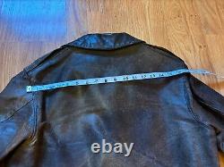 Original Vintage WW2 Army Air Force Type A-2 Leather Bomber Flight Jacket-Sz. 42