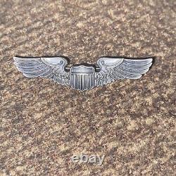Original WW2 Pilot Wing Sterling Silver US Army Air Forces AAF 1.5