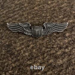 Original WW2 Pilot Wing Sterling Silver US Army Air Forces AAF 1.5