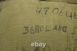 Original WW2 U. S. Army Air Forces S/Sgt Named Patched OD Wool Overcoat, 1941 d