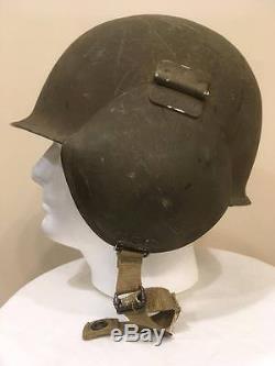 Original WW2 US Army Air Force M-3 Flak Helmet Complete With Liner & Chin Strap