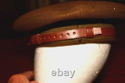 Original WW2 US Army Air Force Officer Crusher Visor Hat Named LT Glen Miller