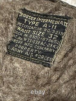Original WW2 US Army Air Force Type A-11-A Flight Pants Lined 1944 USA Sz 32