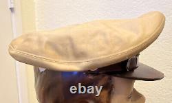 Original WW2 US Army Air Forces Officers Crusher Visor Cap Badge Hat WWII