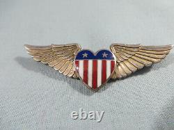 Original WW2 WWII CBI Silver & Enamel Pilot Bracelet + Sweetheart Wings Risque