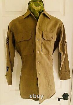 Original WWII Army Air Force Sgt wool uniform Shirt, Masters of the Air Style
