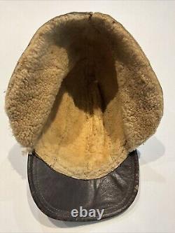 Original WWII U. S. ARMY AIR FORCE USAAF CAP TYPE Winter B-2 Shearling Ear Flap