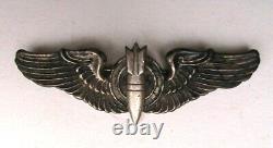 Original WWII US Army Air Force Bombardier's Wings N. S. Meyer Pin Back Sterling