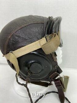 Original WWII US Army Air Force Named CBI Pilots A-11 Complete Flight Helmet