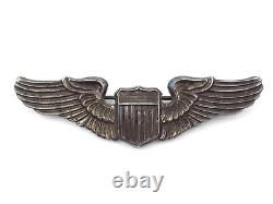 Original WWII US Army Air Force Pilot Sterling 3 Wings NS Meyer