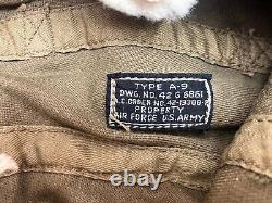 Original WWII US Army/Air Force Type A-9 Summer Flying Cloth Cap Medium MINT