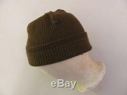 Original WWII US Army Air Force wool AAF Type A-4 mechanics knit cap Goodyear