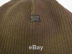 Original WWII US Army Air Force wool AAF Type A-4 mechanics knit cap Goodyear