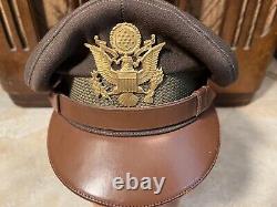 Original Ww2 Us Army Air Force Officer Crusher Cap Usaaf 50 Mission Wwii