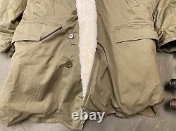 Original Wwii Us Army Air Corp M1940 Artic Winter Parka Coat Jacket-large, 44r