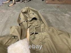 Original Wwii Us Army Air Corp M1940 Artic Winter Parka Coat Jacket-large, 44r