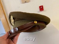 Original Wwii Us Army Air Force Aac Officer Crusher Pilot Hat Cap- 7 3/8th