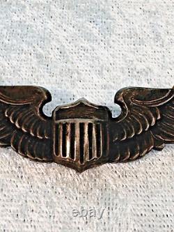 Original Wwii Ww2 Us Army Air Force Flight Wings Insignia 3 Pilot