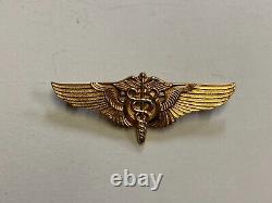 PK1148 WW2 US Army Air Force 1st Type Metal Flight Nurse Wings Pin Back L1C