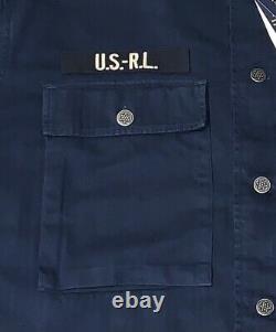 POLO RALPH LAUREN Big & Tall Military Air Force Herringbone Cotton Shirt Jacket