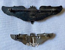 Pair Of Wwii Us Army Air Force Bombardier Wings Sterling