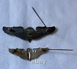 Pair Of Wwii Us Army Air Force Bombardier Wings Sterling